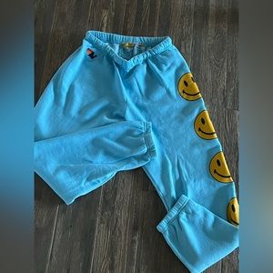 Aviator Nation woman’s Smiley 2 sweatpants-Sky